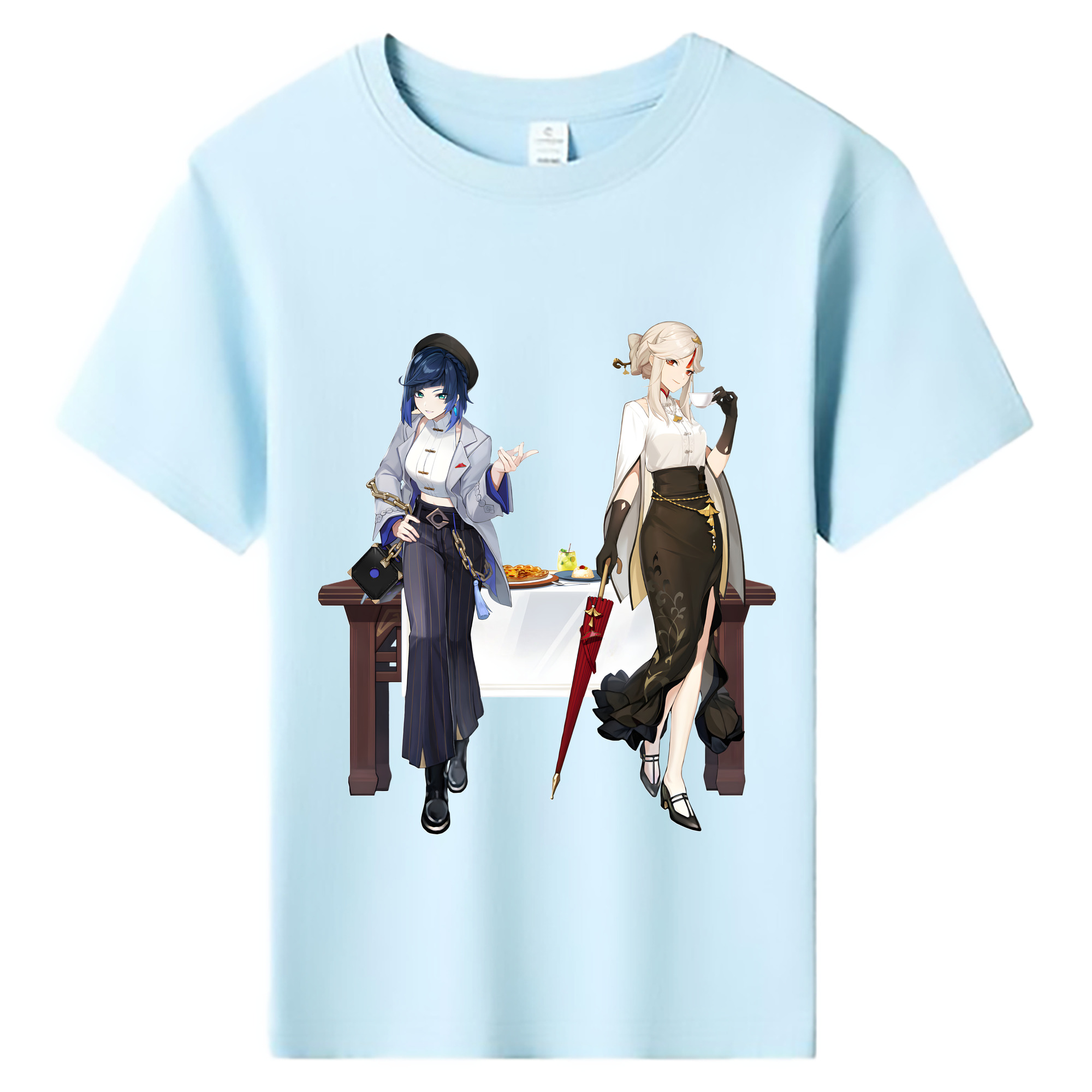 げんし神 夜兰 やらん genshin Yaran 綿100％キッズTシャツ（フロントプリント）
